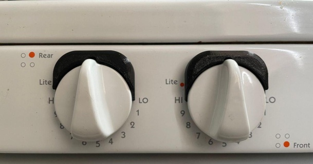 gas forno bruciatore guardia 6cm manopole r0bespierre 3D Modelli domestico cucina cucinando pomello appartamento cottura sicurezza 3d print model - Mito3D