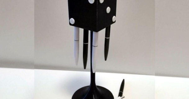 porta penna cubo andreas steiner 3D Modelli domestico ufficio 3d print model - Mito3D