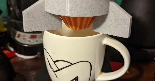 erhöht Stand Origami Tropfer Royalewithcheese 3D Modelle Haushalt Küche Kaffee 3d print model - Mito3D