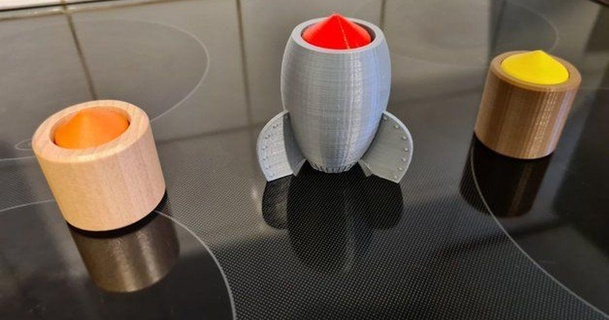 cohete rompecabezas darrell Huelga 3D modelos juguetes juegos gravedad 3d print model - Mito3D