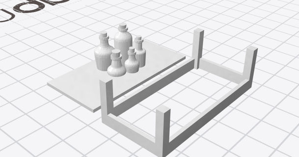 mesa botellas sencillo básico favorito rpgs melodiccougar7 3D modelos miniaturas caracteres monstruos botella juego juegos dnd 3d print model - Mito3D