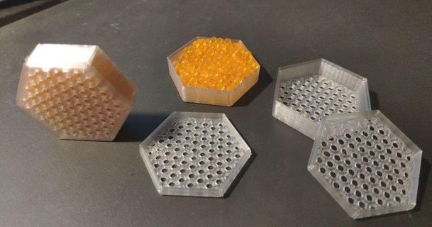 pequeno migratório gel hexagonal caixa MBAs 3D modelos impressoras acessórios thingiverse 3d print model - Mito3D