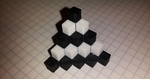 bicolor calibration cube steps customizer mbasov 3D Models Printers Test test openscad thingiverse 3d print model - Mito3D