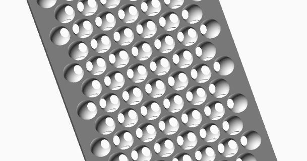 apple cheese grater - like panels ad0mz 3D Models Hobby & Makers Mechanical Parts panel ventilation lattice 3d print model - Mito3D
