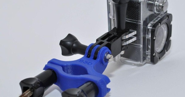 gopro bar montar stubbsie 3D modelos artilugio foto vídeo montaje cámara thingiverse 3d print model - Mito3D
