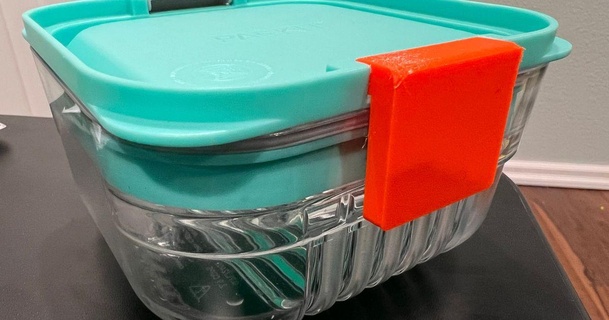 Ersatz verriegeln kompatibel Quadrat Pack mod Snack Bento Lebensmittel Lager Container wcbzero 3D Modelle Haushalt Küche Mittagessen 3d print model - Mito3D