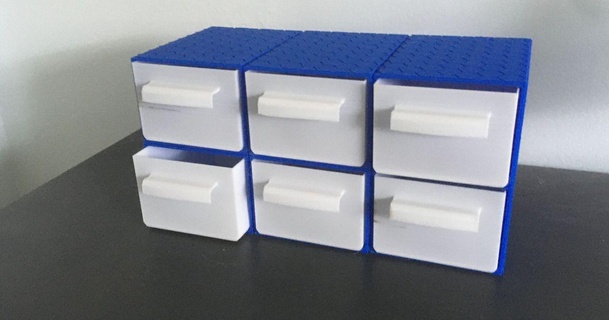 istiflenebilir konteynerler kow 3D modeller hobi yapımcılar organizatörler ofis mobilya çekmeceler organizasyon 3d print model - Mito3D