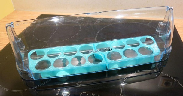 egg holder electrolux fridge tiskovinyeu 3D Models Household Kitchen kitchen refrigerator eggs 3d print model - Mito3D