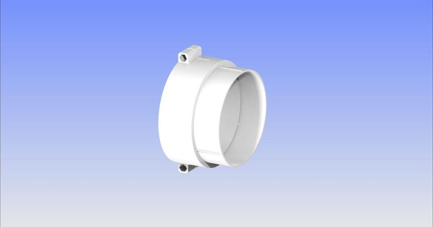 adaptador conectar caída secadora 105mm tubo dn110 h3dsprint 3D modelos casa equipo vaso 3d print model - Mito3D