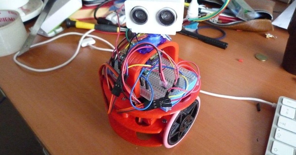 Peterbot makemachine 3D Modelle Hobby Macher RC Robotik Arduino openscad Servo thingiverse Rotbot 3d print model - Mito3D