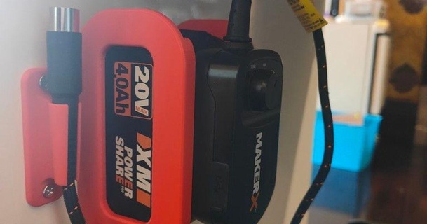 worx makerx battery holder linlunson 3D Models Hobby & Makers Tools batteryholder 3d print model - Mito3D