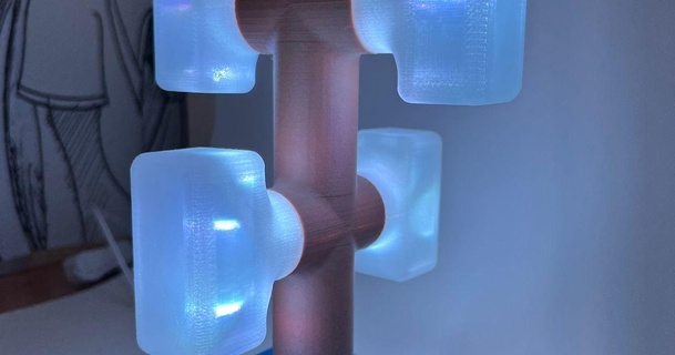 noche ligero misterio 3D modelos casa hogar decoración 3dprinter luz LED Luz 3d print model - Mito3D