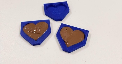 valentine's day chocolate molds mattstultz download free stl model printablescom 3d models household kitchen heartvalentinesday mold valentines 3d print model - Mito3D