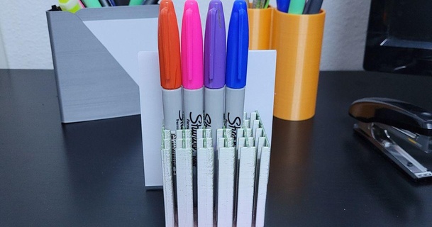 caneta copo multipulsos construções milagrosas 3D modelos casa escritório lápis porta canetas 3d print model - Mito3D