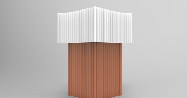 velasca stool demure 3D Models Household Outdoor & Garden parametric architecture 2parts 3d print model - Mito3D