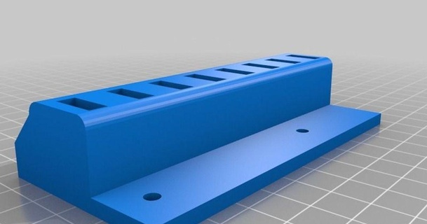 desk edge mount usb holder dexmoto 3D Models Hobby & Makers Other Ideas thingiverse 3d print model - Mito3D