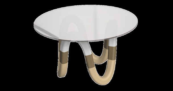 Sinusoid Kaffee Tabelle giuliancol 3D Modelle Haushalt Leben Zimmer Möbel Design Kaffetisch Wohnzimmer geometrisches 3d print model - Mito3D