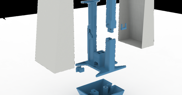 Scharf Ecke verjüngt Papier fmd Schreibtisch Lampe quinlan Schmied 3D Modelle Haushalt Büro funktional Origami 3d print model - Mito3D