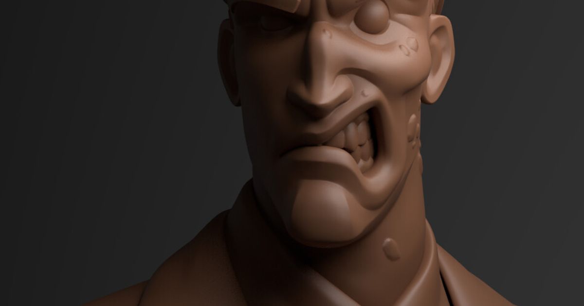 Gesicht Joao sousa download frei stl Modell Printablescom 3d Modelle Kunst Design Skulpturen animiert Batman Büste Karikatur Charakter 3D print model - Mito3D