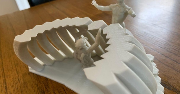 clash joel dru kmakesstuff 3D Models Art & Design Sculptures statue superhero battle statues 3d print model - Mito3D