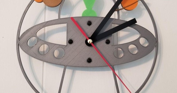 alien ufo clock remake lowboydrvr 3D Models Hobby & Makers Other Ideas thingiverse 3d print model - Mito3D