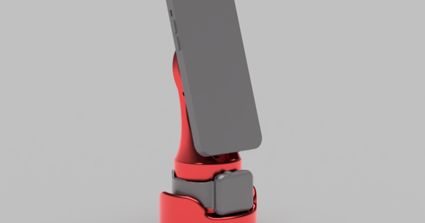 iphone magsafe + manzana reloj inalámbrico cargando estante soporte tyson 3D modelos artilugio portátil dispositivos telefonico magnético 3d print model - Mito3D
