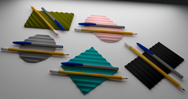 minimalista caneta titulares curva vazio ch 3D modelos casa escritório suporte mini lápis ficar pé 3d print model - Mito3D