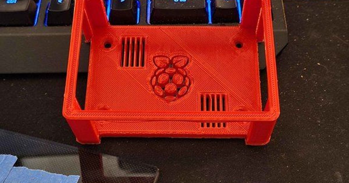 Ahududu pi 4b flört durum kılıf duvar binmek dualznz 3D modeller gadget'lar bilgisayarlar Raspberry Pi kutuları şeytani 3D print model - Mito3D