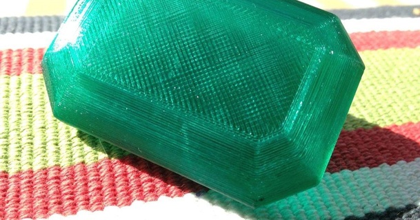 emerald gemstone jensa 3D Models Art & Design 2D Plates Logos toys thingiverse gem 3d print model - Mito3D