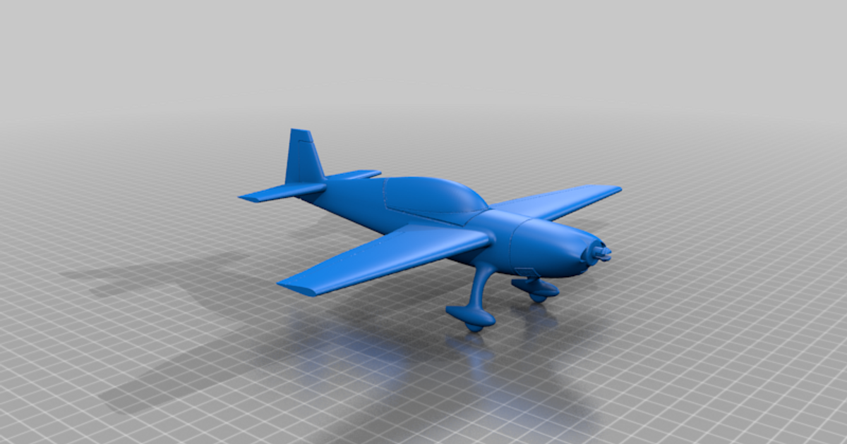extra 300 airplane merged one part jt37 3D Models Toys & Games Vehicles aviation thingiverse generalaviation aerobatic 3D print model - Mito3D
