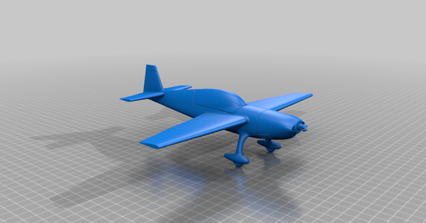 extra 300 avión fusionado jt37 3D modelos juguetes juegos vehiculos aviación thingiverse general acrobático 3d print model - Mito3D