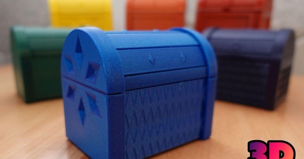 Schatz Truhe Puzzle Box aktualisieren 3d printy 3D Modelle Spielzeuge Spiele Rätsel Brain teasers Schatztruhe 1 3d print model - Mito3D