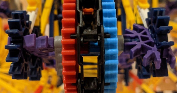 k'nex rosso Ingranaggio sostituzione aschmitz 3D Modelli giocattoli Giochi edificio giocattolo parte ginocchio 3d print model - Mito3D