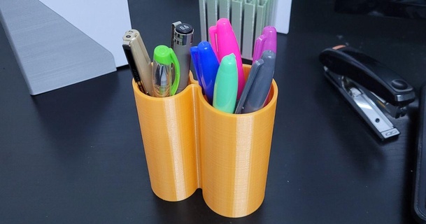 caneta copo circulo construções milagrosas 3D modelos casa escritório lápis caneta lápis porta canetas Porta lápis 3d print model - Mito3D