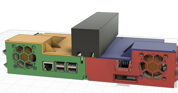 ender 3 rear electronics case additional 40mm fans chiral 3D Models Printers Creality Parts & Upgrades ender3 ender3pro ender3promods 3d print model - Mito3D