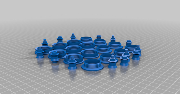 608 rulman silindirler çift ayarlanabilir biriktirmek Kulp destek kron akışı 3D modeller yazıcılar Aksesuarlar biriktirici filament havuzu 3d print model - Mito3D