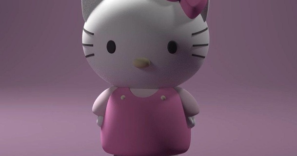hello kitty welbot 3D Models Toys & Games Action Figures Statues cartoon cute hellokitty 3d print model - Mito3D