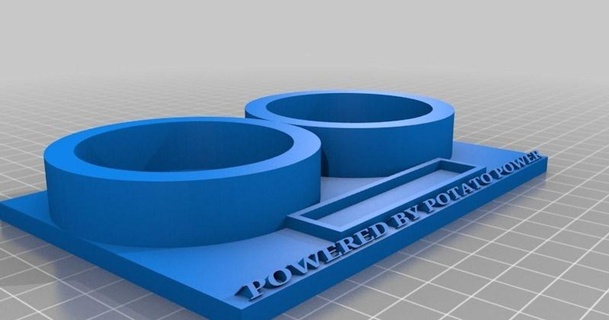 potato clock base minik6 3D Models Hobby & Makers Other Ideas thingiverse 3d print model - Mito3D