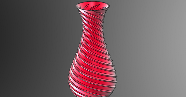 ottospirale vaso linkdesigns 3D Modelli arte design disegni spirale 3d print model - Mito3D