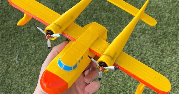 Seeente Kapitän Balus Flugzeug hinzugefügt voll Körper Harz Drucken Graphit 3D Modelle Spielzeuge Spiele Propeller Disney baloo l16 3d print model - Mito3D