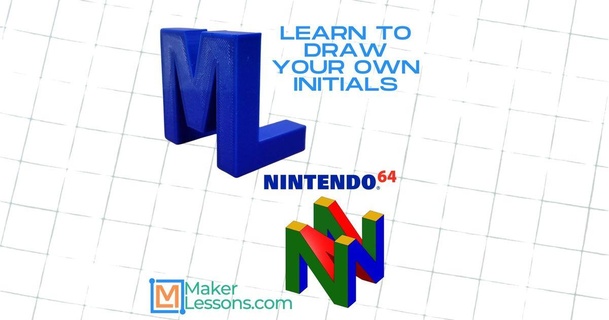 nintendo 64 logo yapıcı dersler 3D modeller oyuncaklar oyunlar n64 basit 3d print model - Mito3D