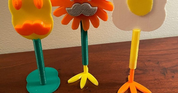 Estoicismo flor ocultar dor papoula Bowieinc 3D modelos arte Projeto designs personagem brinquedo escrivaninha desenho animado 3d print model - Mito3D