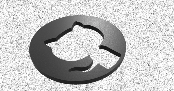 github logo bardak altlığı acc3ssd3n13d 3D modeller Sanat tasarım 2D tabaklar logolar bardak altlığı 2d logolar github 3d print model - Mito3D