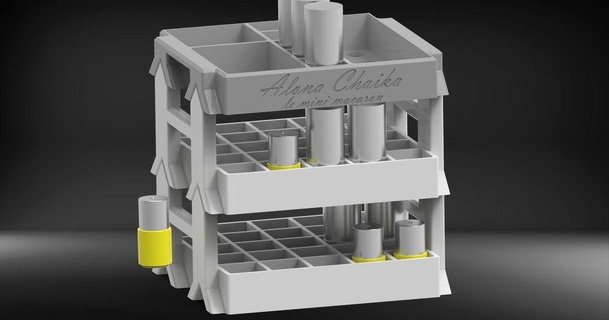le Mini Macaron Veranstalter dc3d 3D Modelle Hobby Macher Box Lager Aufbewahrungskiste 3d print model - Mito3D