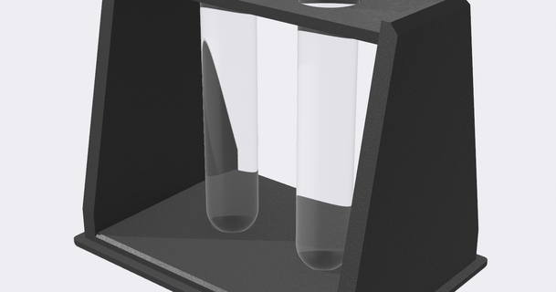 16x100mm test tubo cremagliera scatola david scivolare 3D Modelli apprendimento chimica biologia provetta testtubeholder testtubestand portaprovette 3d print model - Mito3D