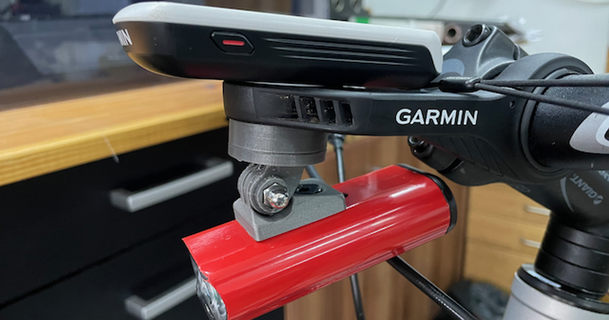 garmin aéro adaptateur grand 3D modèles sports Extérieur Go Pro vélo monture gopro 3d print model - Mito3D