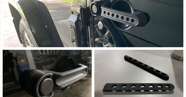 jeep wrangler door handle inserts k2 kevin 3D Models Hobby & Makers Automotive doorhandle insert jeepwrangler decorative 3d print model - Mito3D