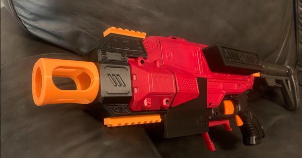 dardo zona aventura força Matrixfire focinho excluir bolo 3D modelos brinquedos jogos ar livre blaster arma fogo nerf 3d print model - Mito3D