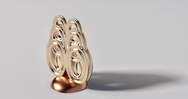 letter sculpture steedmaker 3D Models Art & Design Sculptures decoration trophy design 3d print model - Mito3D