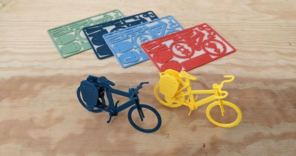 bicicleta enigma presente kit cartão Daviebin 3D modelos brinquedos jogos quebra cabeças Brain teasers 3d print model - Mito3D